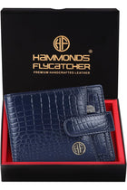Wallet for Men Leather Original, Mens Wallet, Leather Wallets for Men Stylish, Bi-Fold Wallets for Man, 5 Card Slots, Easy Access Card Slots, Coin Pocket, Gift for Mens, Croc Blue