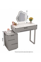 Makeup Vanity Table Dressing Table Flip Mirror With Drawers And Chair
