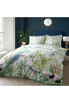 Soiree - Peacock Jungle - 100% Cotton Duvet Cover Set - Double Bed Size in Green