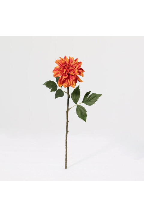 New In Fernza Dahlia Single Branch Orange H58Cm