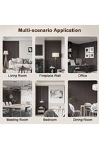 Wood Wall Slat Panel, 3D Fluted Wall Paneling for Interior 100x15x1.7cm, WPC Decorative Wall Stickers Noise Reduction, Wood Grain Textured Slats Wallpaper with Buckles for Ceiling Decor