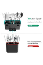Small Dish Drying Rack in Sink - Kitchen Counter Dish Rack for RV Small Kitchen, 14.9" x 10.1" Dish Drainer with Drainboard, Utensil Holder, Dish Holder for Sink, Black
