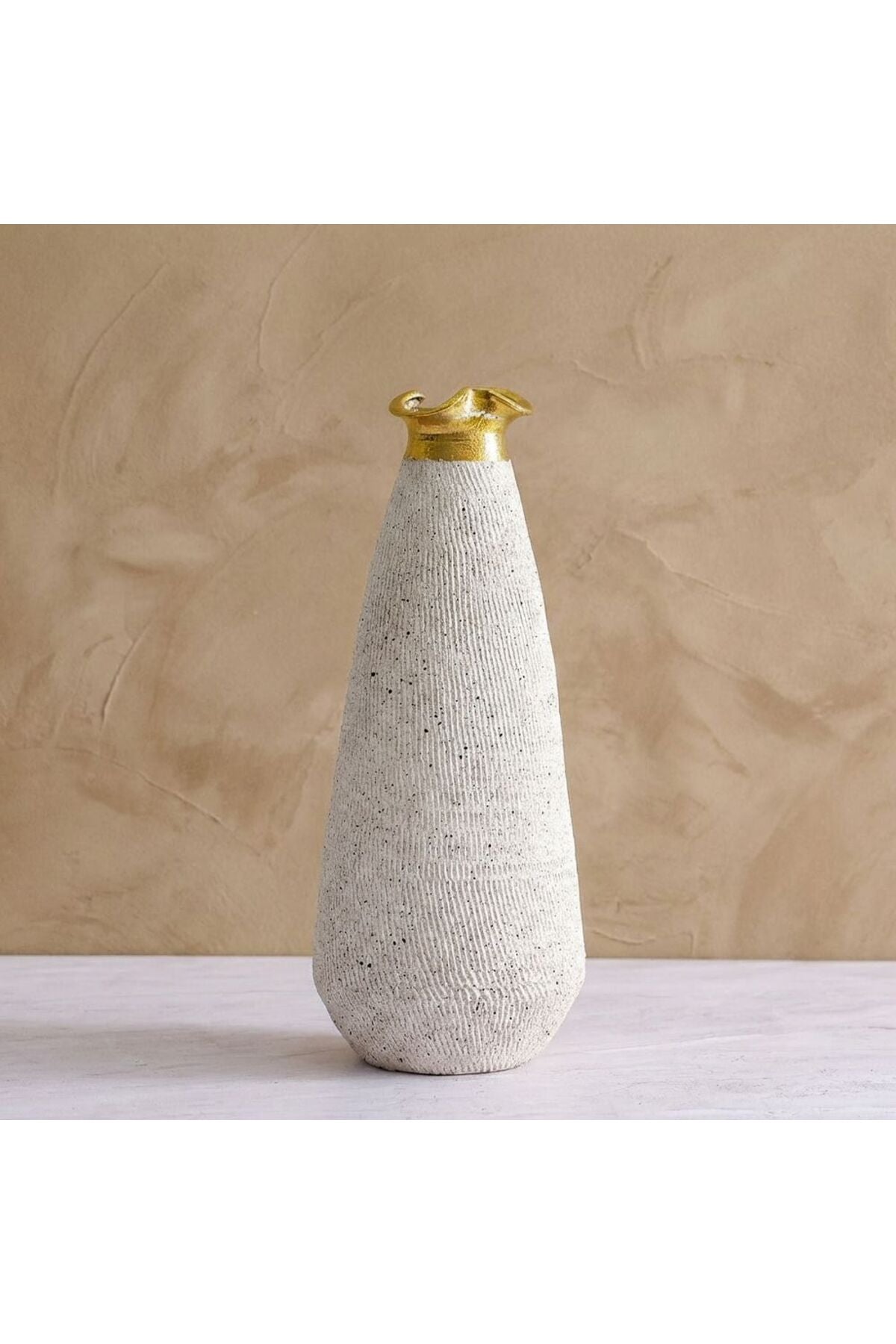 Aveline Ceramic Vase 18X18X42Cm Beige