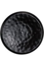 Stoneware HUA 18 Pc Dinner Set, Black | Hammered Texture Dinnerware Set for 6 People