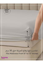Bedding Fitted Sheet - Twin Bed (120x200 Cm), 2 Pcs (1 Fitted Sheet, 1 Pillowcase), 30 Cm Deep Pocket