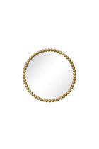 New In Bead Round Mirror 80X80X3Cm Gold