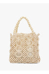 pearl embroided statement bag