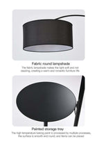 Three-Color Dimmable Vertical Floor Lamp with Warm Light, Marble Base, Coffee Table Tray