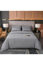 High Cotton Quality Premium Hotel-Quality Duvet Cover Set - Luxurious Comfort for Your Home (Gray, Queen Size)