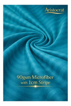 3‑Piece Striped Microfiber Flat Bed Sheet Set, suitable for Queen and King sizes, 220x240cm