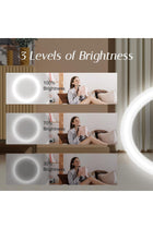 Portable LED Lighted Compact Mirror with 1X/3X Magnification – Rechargeable Mini Makeup Mirror with USB Cable, Ideal for Travel, Purses, Pockets, and Gifts (White)