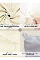 Striped Comforter Set, King Size Fits 200x200cm, 8-Piece Hotel Bedding with 350 GSM Filling