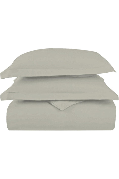 Royale 100% Cotton Duvet Cover Set Queen Size 230x220 cm Silver, 1000 Thread Count