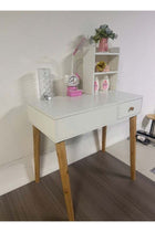 Multifunction Modern Upgraded Design One Drawer Vanity Makeup Glass Mirror Dressings Storage 15 mm Thickness Wood Sheet Table 60 x 40 x 111 cm