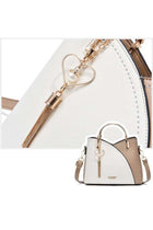 Women's Fashion Patchwork Contrasting Leather Crossbody Bag Adjustable And Detachable Exquisite Handbag Zippered Multi Layered Design Shoulder Bag,Stitching Totes Satchel Shoulder Bag
