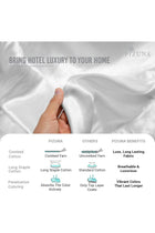 Deluxe 100% Cotton GCC Single Duvet Cover Set 160x210 cm White, 600 Thread Count