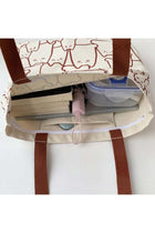 Cute Tote Bag for Women with Zipper, Canvas handbag ladies simple literary fashion cute totem