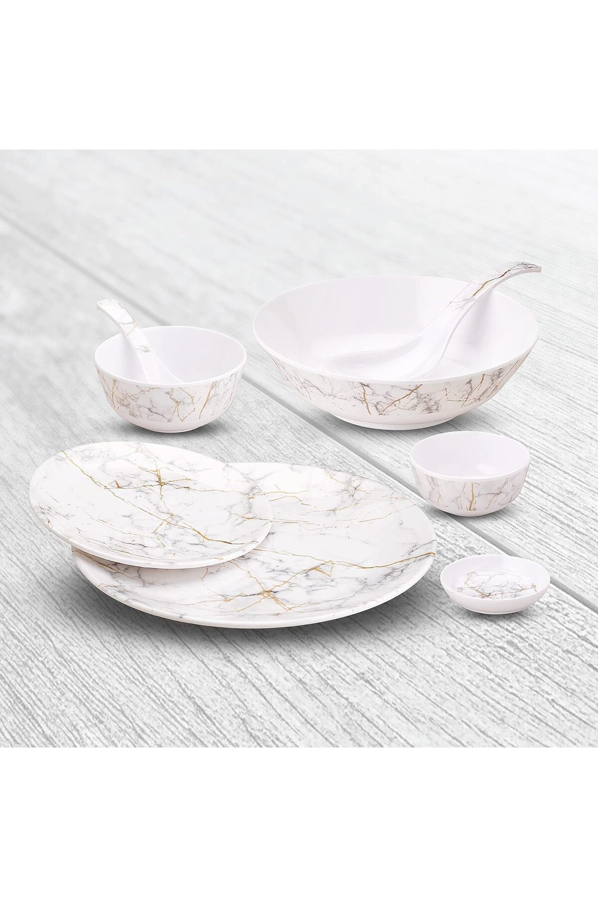 MELAMINE ULTRA DINNER SET 30PCS, DW8900-WHITE