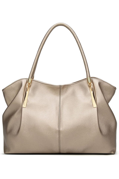 Women's E6118-ah Satchel Handbag, Gold