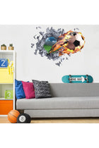 3D Wall Sticker Soccer Football Wall Decals for Boys Room Wall Art Decal for Boys Bedroom Sports Room Decoration Football Theme Stickers