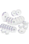 27 Pcs Opal ware Dinnerware set - Dinner, Salad, Dessert, Soup, Bowls, Plates. Dishwasher & Microwave safe