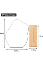 Makeup Acrylic Mirror, Irregular Aesthetic Frameless Funky Mirror with Wavy Surface and Wooden Stand (Cloud Shape)
