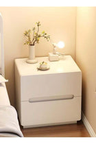 1-Piece Modern Design Wood Nightstand for Bedroom Wide Top End Table with Storage Drawers Bedside Storage Cabinet for Living Room Office 40x41x45 cm (Fully Assembled)