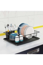 FALAHOM Dish Drying Rack with Drainboard, Stainless Steel Multifunctional Dish Drying Rack Used Over Sink, in Sink & on Countertop, Rustproof Kitchen Dish Drying Rack with Removable Cutlery Holder