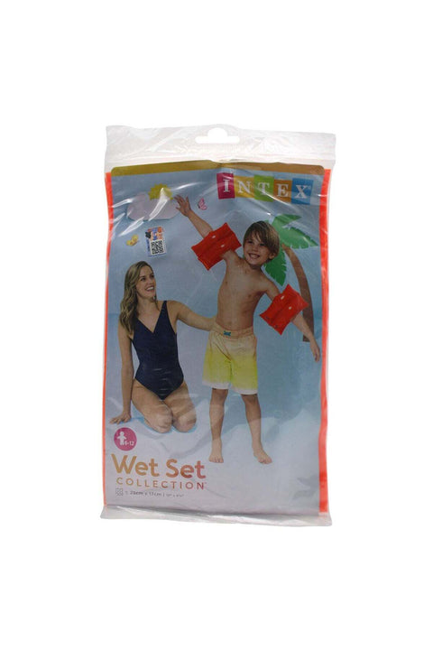 , Large Orange Inflatable Arm Band Floaties For Early Learner Of Swimming 1-Pair, Ages 5+, 25x17cm 25x17cm