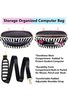 Laptop Bag for Women 15.6 inch, Cute Messenger Shoulder Carrying Business Work Tote with RFID Pocket, Lightweight Computer Briefcase Sleeve Case, Lovely Gifts for Office and College, Pink