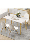 Modern Dining Table Kitchen Table, 100CM Rectangle Wood Home Living Room Table Bedroom Storage table, Office Meeting Table
