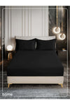 Bedding Fitted Sheet - Fits 150x200 Cm Bed For Queen Bed 3 Pcs (1 Fitted Sheet and 2 Pillowcases) - 30 Cm Deep Pocket - Solid Bed Sheet