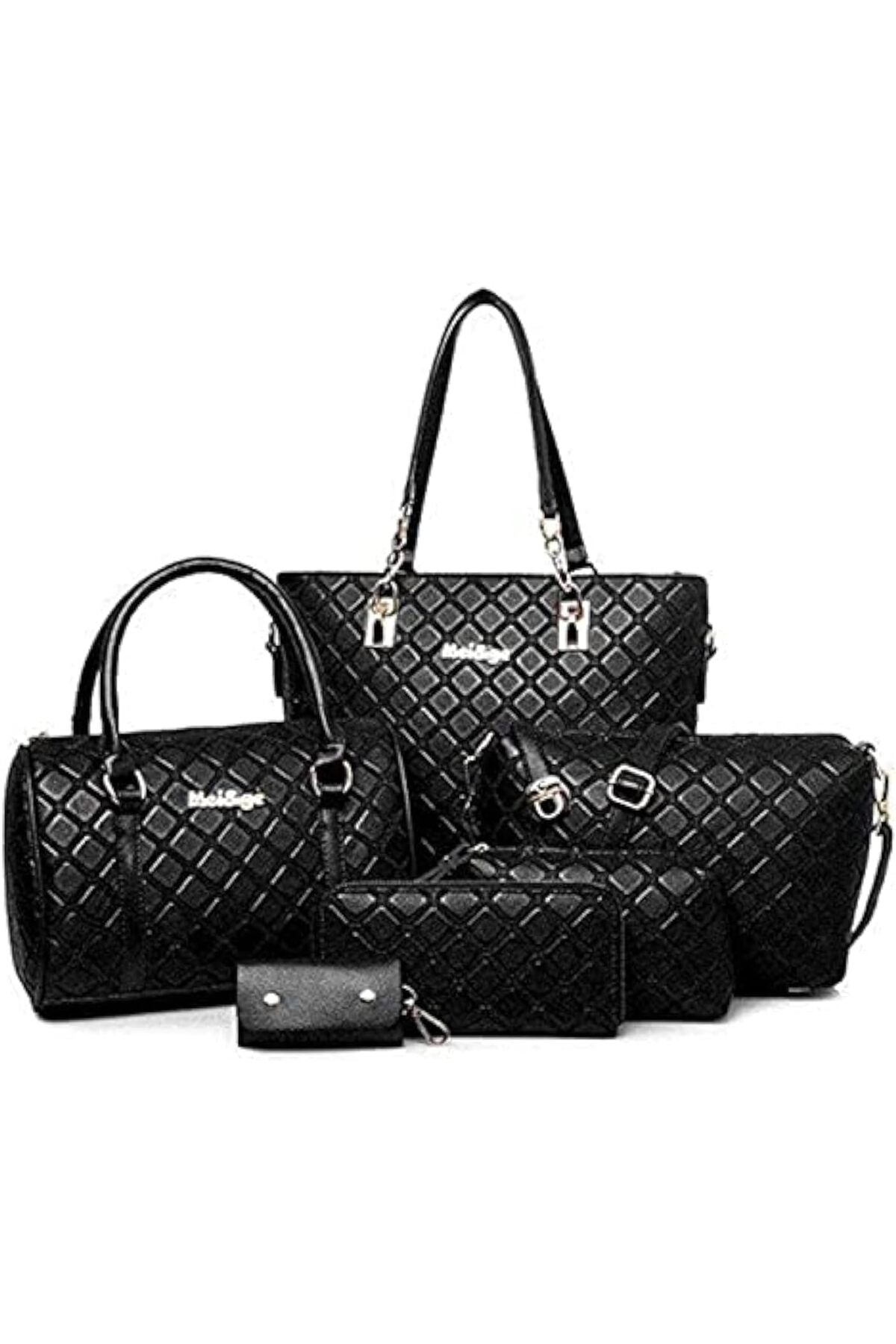 6 pieces fashion elegant ladies shoulder handbag set