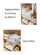 DUNISO 3 Pieces Foldable Closet Storage Organizer Washable Closet Storage Box with Carrying Handles Cube Storage Bin for Clothes Wardrobe Home Bedroom Office - Image 5