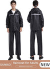 DUNISO Rain Suit Jacket & Trouser Suit Raincoat Hooded Rain Poncho Lightweight Emergency Jacket for Men & Women Outdoor All-Sport Waterproof Breathable Anti-storm