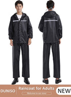 DUNISO Rain Suit Jacket & Trouser Suit Raincoat Hooded Rain Poncho Lightweight Emergency Jacket for Men & Women Outdoor All-Sport Waterproof Breathable Anti-storm