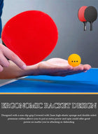 DUNISO 2 Long-Handled Table Tennis Rackets With Three Three-Star Ping Pong Balls, High-Performance Set With Net, Table Tennis Racket Set, Ideal For Skill Development, With Retractable Net, Suitable For Indoor Table Tennis And Outdoor Sports - Image 5