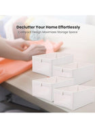 DUNISO Wardrobe Clothes Organizer,4 Pack Drawer Organizers and Storage Clothes Storage Box Visible Drawer Organizers Foldable Closet Organizer Bins Storage Containers Organizing Clothing Jeans Toys - Image 3