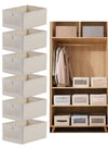 DUNISO 6 Pcs Wardrobe Clothes Organizer,Visible Drawer Organizers，Foldable Closet Organizer Bins，Moisture and Mold Prevention，Sturdy and Durable，for Organizing Clothing Jeans Toys Book Shelves Closet Wardrobe
