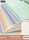 DUNISO 6 Pack Spiral Notebooks, Transverse Line Diary Notebook for Women Men, A5 Notebook for Study and Notes, Large Capacity Spiral Notebook for business, office, school, meeting, diary, journal