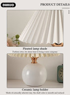 DUNISO Night LED Table Lamp, Simple Modern Table Lamp with White Lampshade, USB Adjustment Switch Table Lamp for Bedroom Living Room Kids Room Dormitory - Image 2