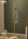 DUNISO Coat Rack，Independent Clothes Hanger，Stand Garment Rack，Clothes Rack with Marble Base for Hanging Clothes, Hats, Bags,Golden Tree Branch Shaped Green Leaf Style