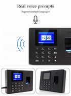 DUNISO Intelligent Biometric Fingerprint Password Attendance Machine, Employee Sign-In Recorder, Clock-In Machine, Employee Intelligent Fingerprint Sign-In Reporting Machine, Attendance Clock - Image 4