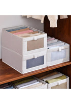 DUNISO 3 pack Drawer Organiser, Clothes Organizer, Elevate your Closet with Foldable Storage Organize, Stylish Wardrobe Organizers and Storage - Image 3