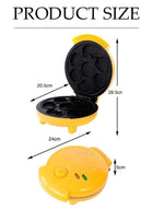 DUNISO Waffle Maker, 7 Different Shaped Pancakes for Kids, Animal Waffle Maker, Electric Nonstick Waffler Iron, Pan Cake Cooker ，1000W, Suitable for Baking, Breakfast, Kitchen,(Yellow) - Image 4