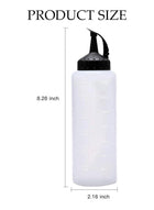 DUNISO 3 Pack 350ml Plastic Squeeze Condiment Bottles, Clear Multi-purpose Sauce Dispensers  for Syrup, Ketchup ,Dressing Oil and Honey,Leak proof and Portable - Image 2