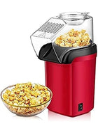 DUNISO Electric Popcorn Machine Maker Popper Hot Air Popcorn Machine With Measuring Spoon, Quick Popcorn,Can Quickly Make Healthy Food In 2-3 Minutes， Oil Free, Good For Watching Movies,Party, Holiday Gift (Red) - Image 2