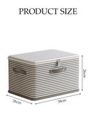 DUNISO 2 Pcs Large Clothes Storage Box，Waterproof Moving Tote Bag，Foldable Storage Containers，With Zipper and Handle，Lockable,Dustproof,for Blankets and Quilts, Bedding, Sweater, Pillow,39*26*26cm - Image 2
