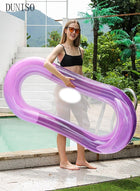DUNISO Inflatable Pool Float Lounger Raft for Adults and Kids, 160*90CM Floating Mat Inflatable Contour Lounger with Headrest Ultra-Comfort Cooling Pool Raft Floaty Toys - Image 4
