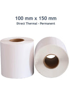 DUNISO 2 Rolls Labels Stickers，Direct Thermal Shipping Label Compatible with Zebra Printers, Blank Shipping Labels，for Home Office Small Business Barcode Printing,100mm*150mm*350Pcs/Roll - Image 3